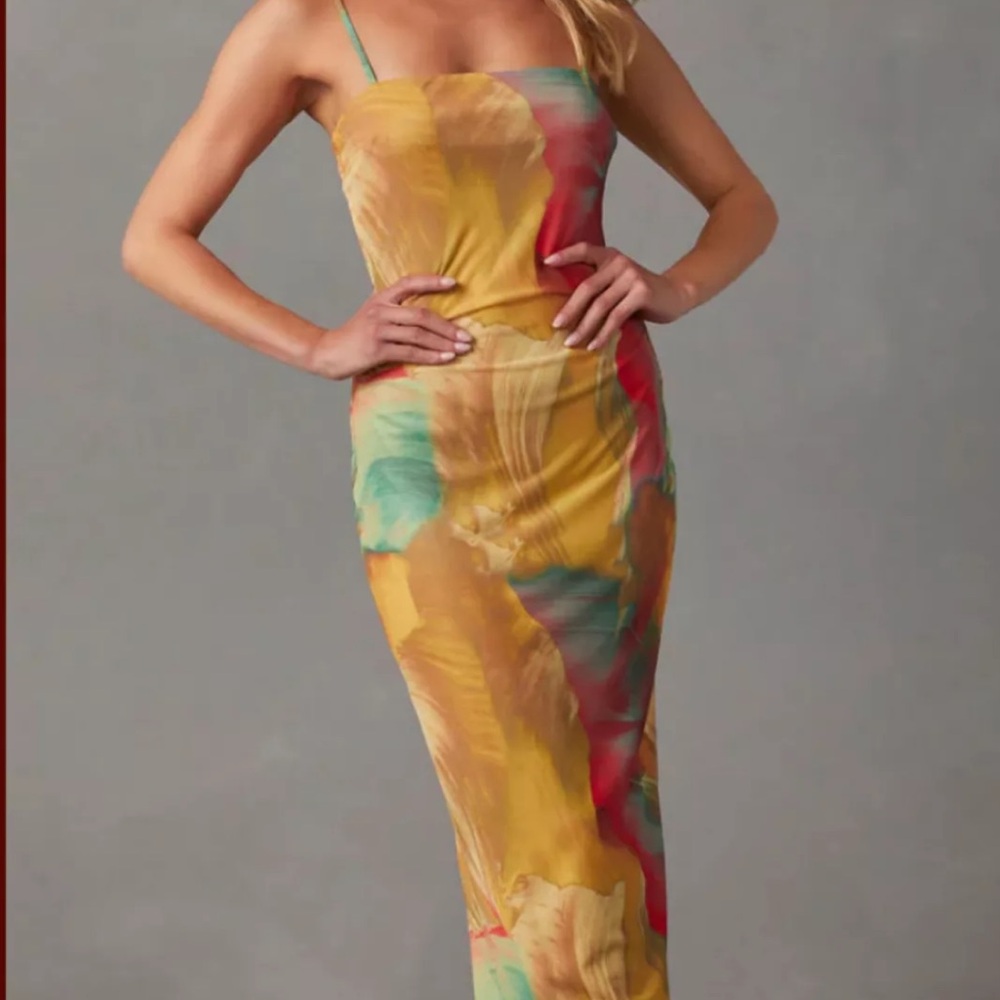 Vici Vibrant Maxi Dress in Yellow and Red